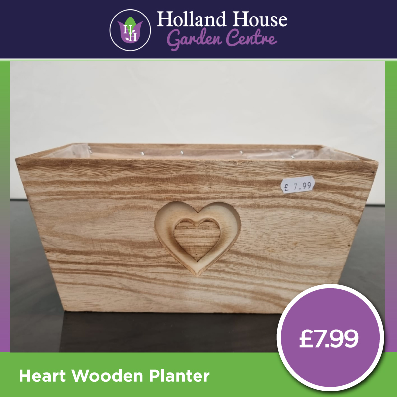 Heart Wooden Planter