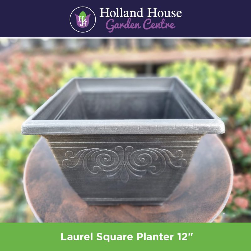 Laurel Square Planter 12 Inch
