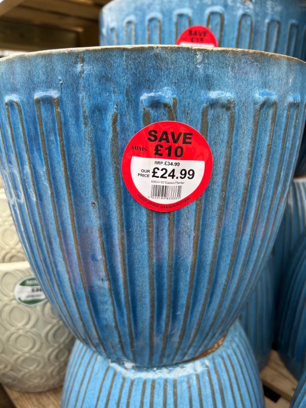Light Blue Glazed Pot Holland House Garden Centre Preston