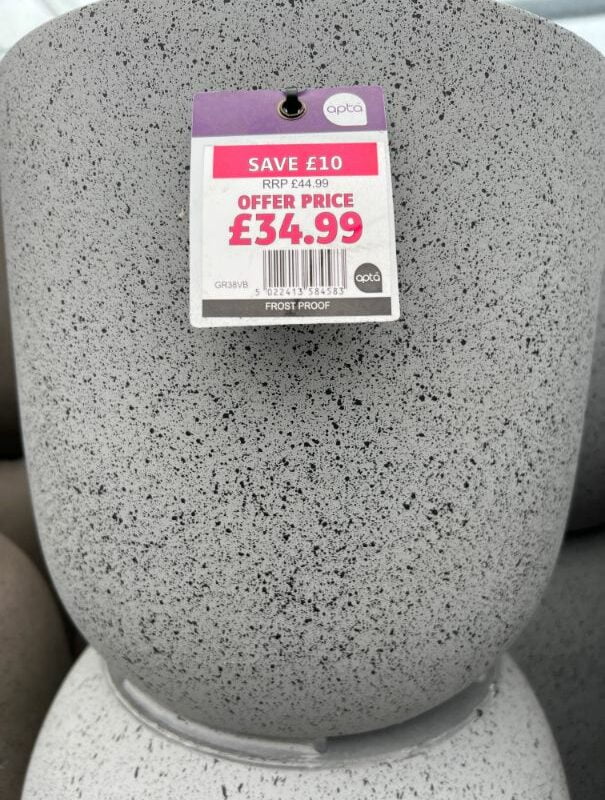 Light Gray Resin Pots