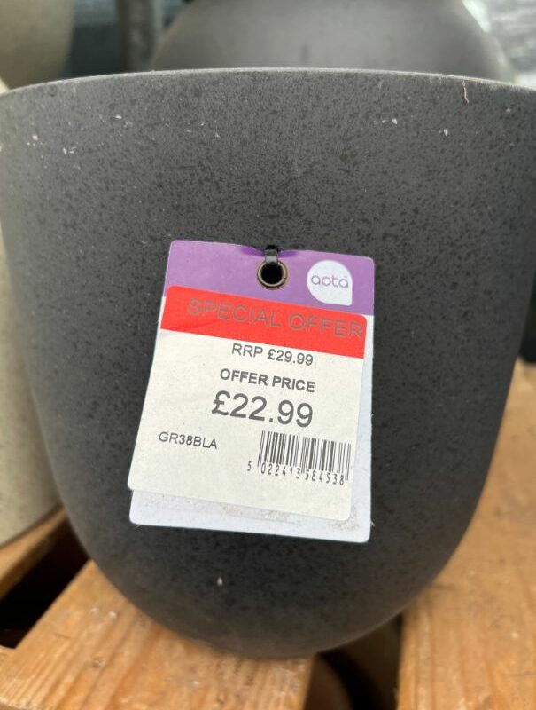 Dark Gray Resin Pot