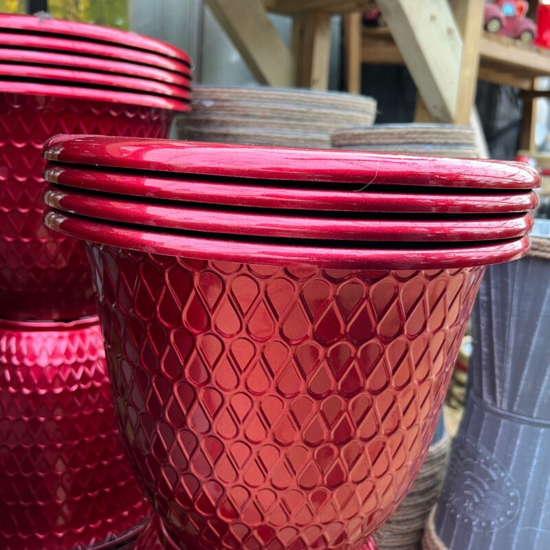 Red Patterned planter