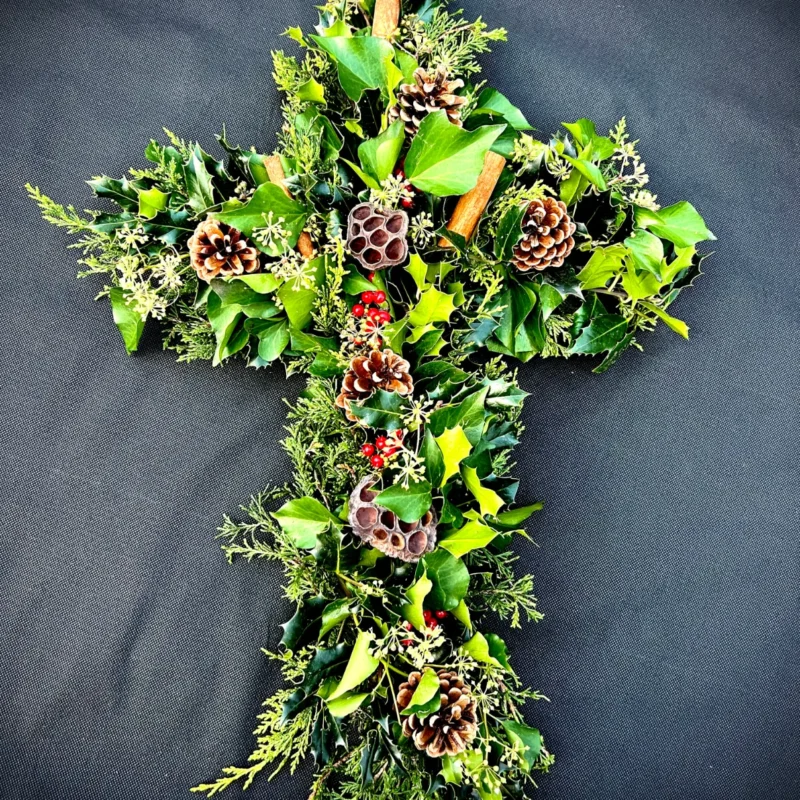 Festive Foliage Cross 1