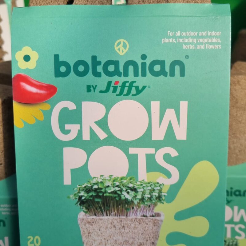 Jiffy grow pots 20 peat free pots 6x6cm