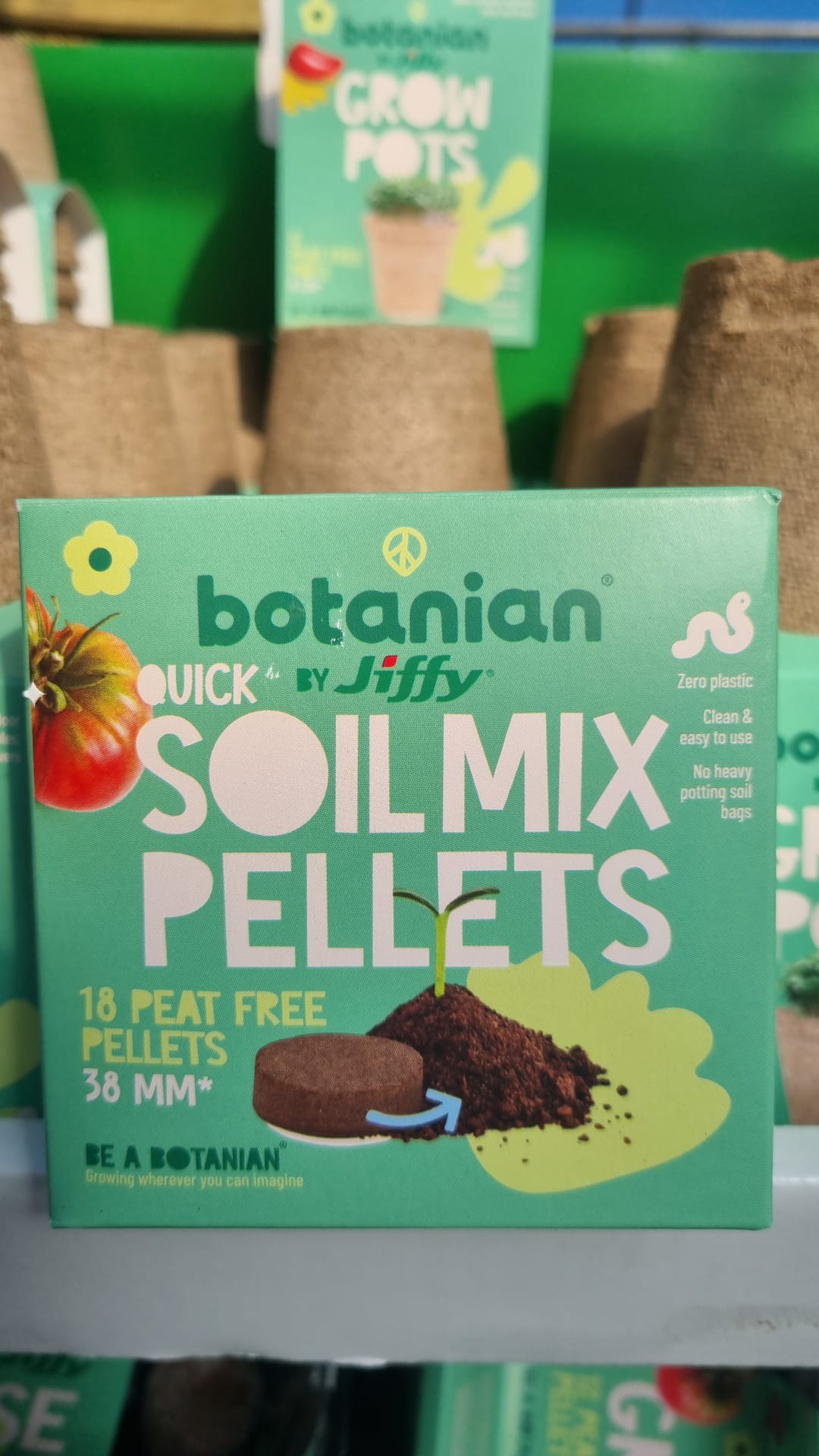 Jiffy soil mix pellets 18 x 38mm peat free pellets Holland House