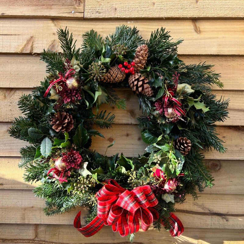 Festive Foliage Wreath 12" - 1