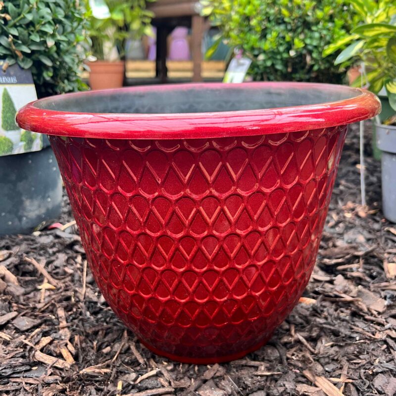 Minerva Red Planter 12in