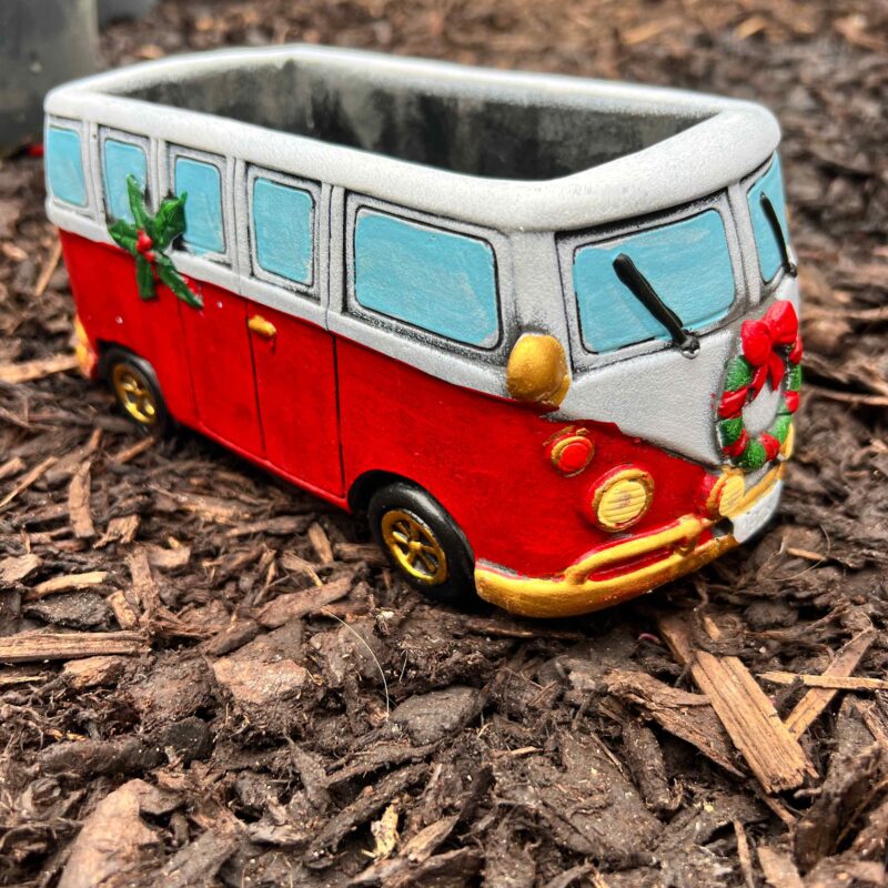 Christmas Camper Van Planter